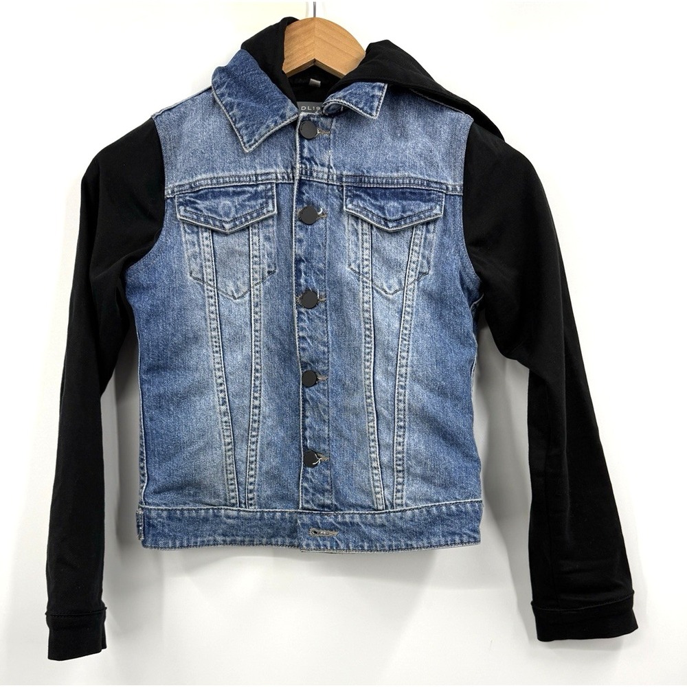 DL1961 Hooded Blue Denim Trucker Manning Jacket Kids‎ Size Medium 5